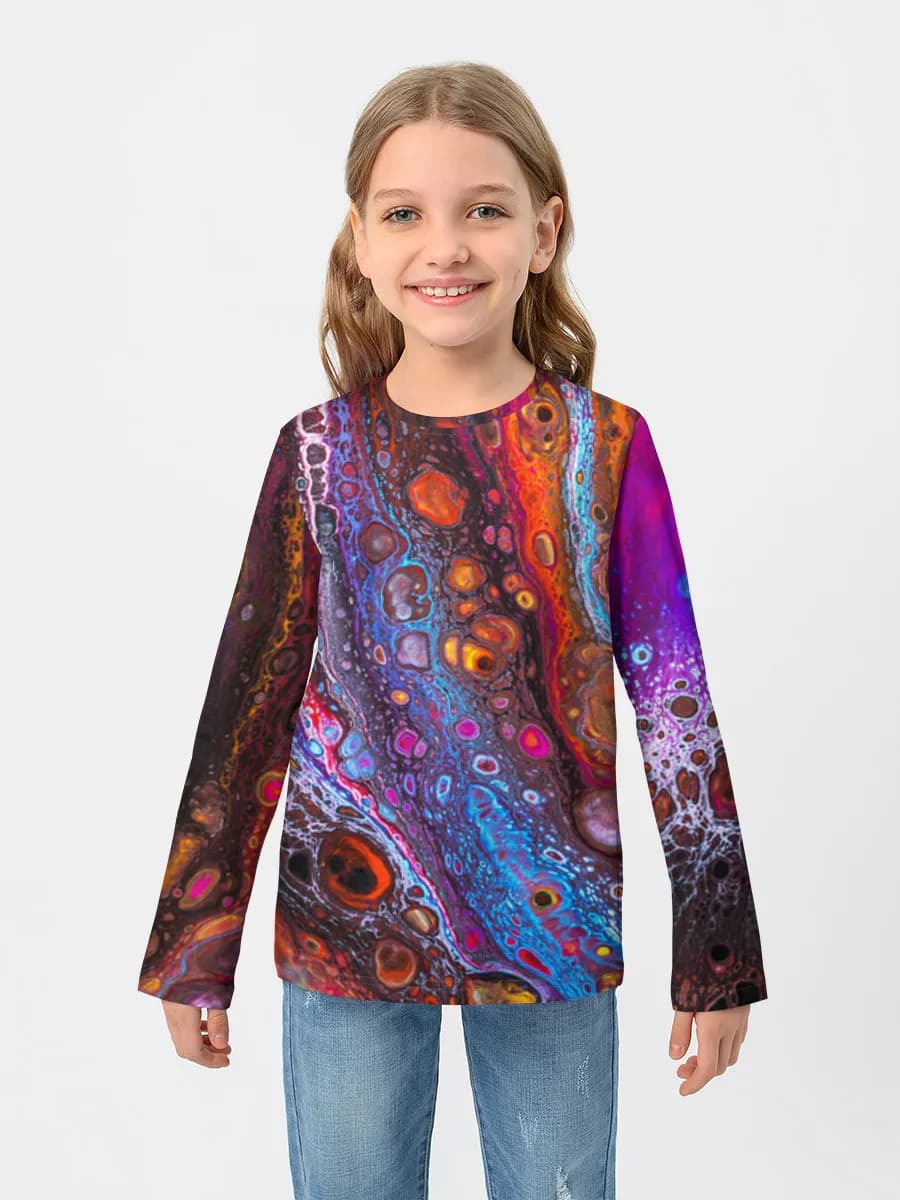 Baumwoll-Langarmshirt Mädchen
