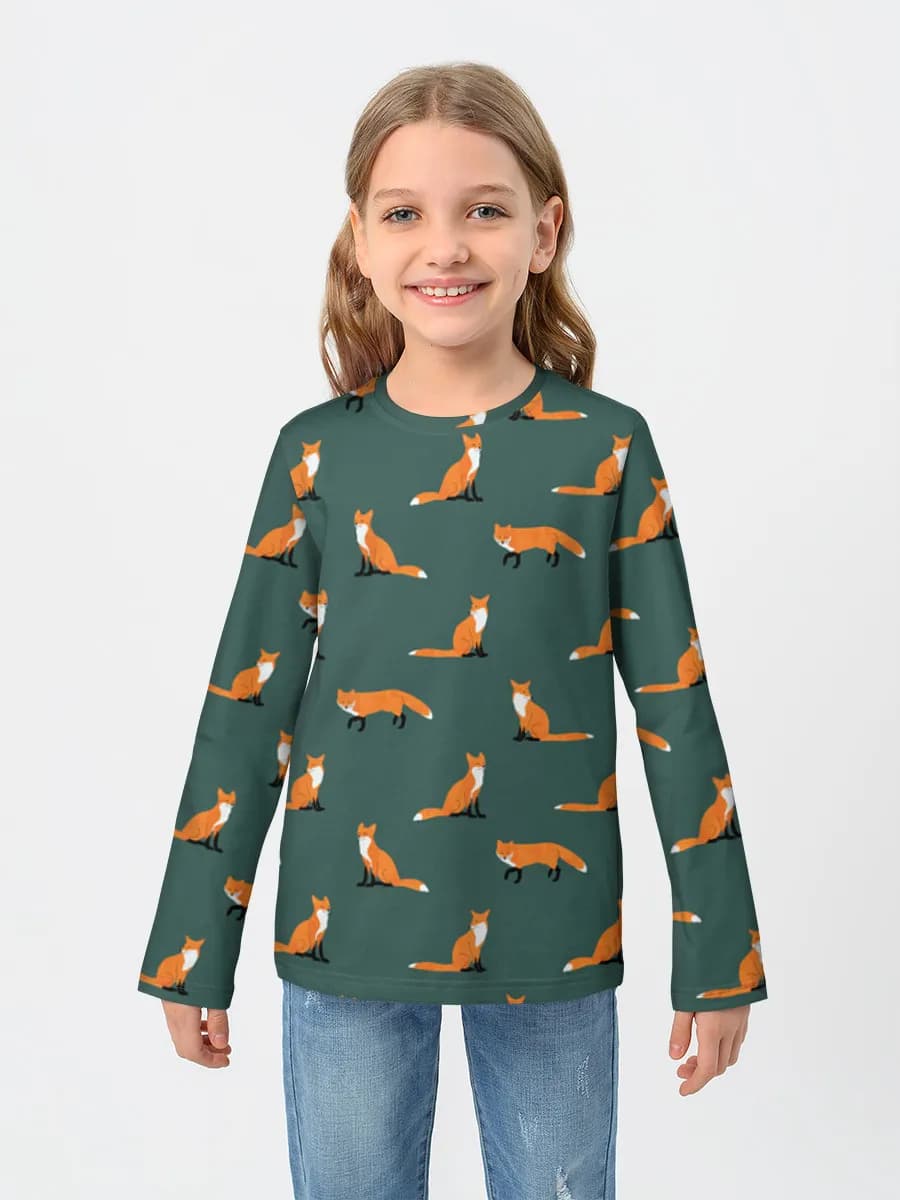 Camiseta Manga Larga de Algodón Niña