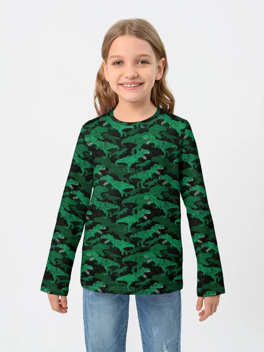 Girls' cotton long sleeve shirt