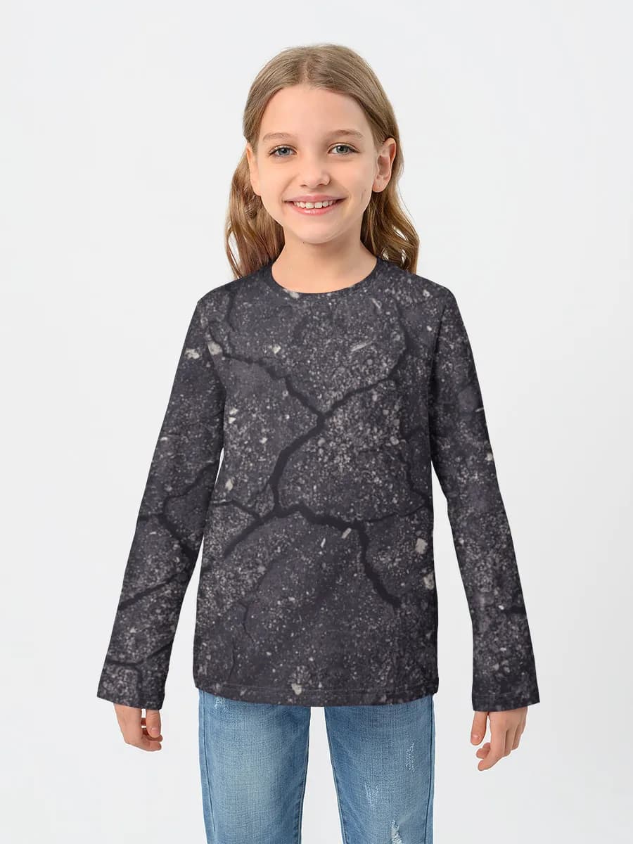 Girls' cotton long sleeve shirt