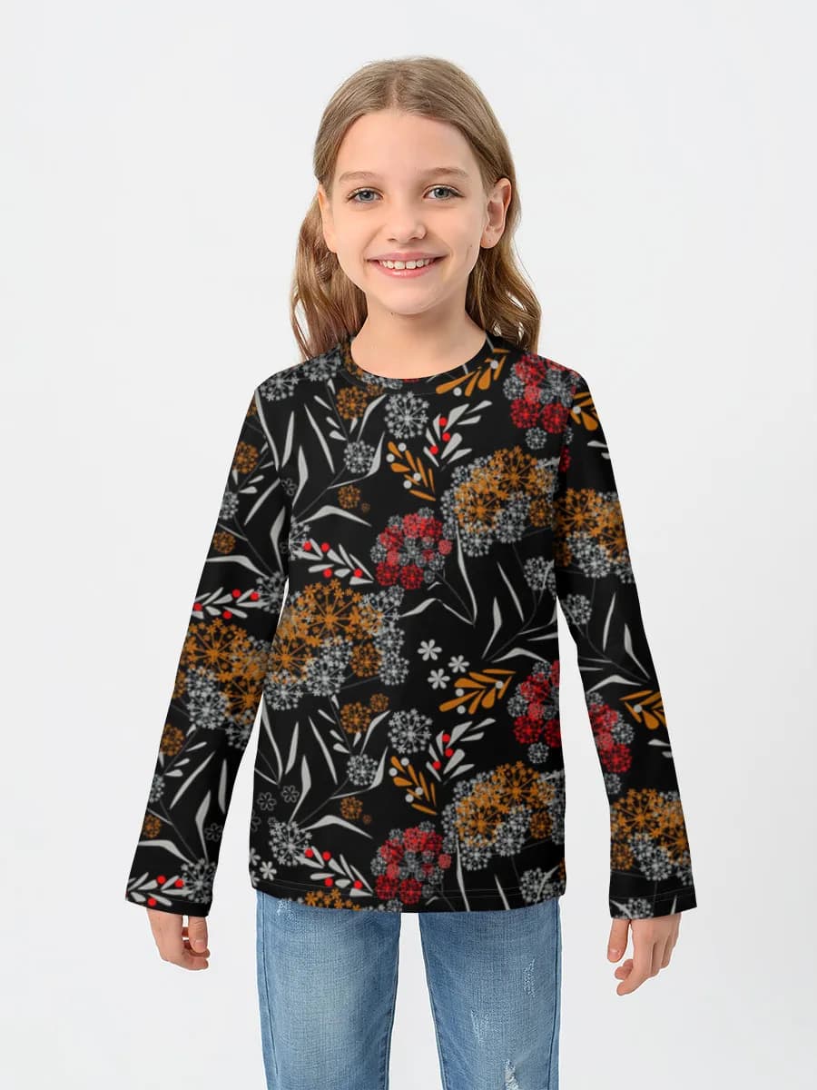 Camiseta Manga Larga de Algodón Niña