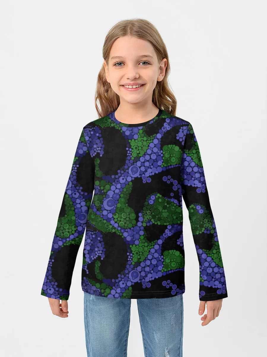 Girls' cotton long sleeve shirt