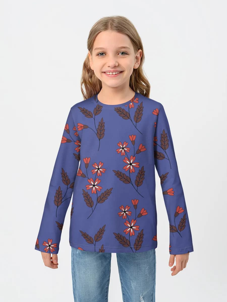 Camiseta Manga Larga de Algodón Niña