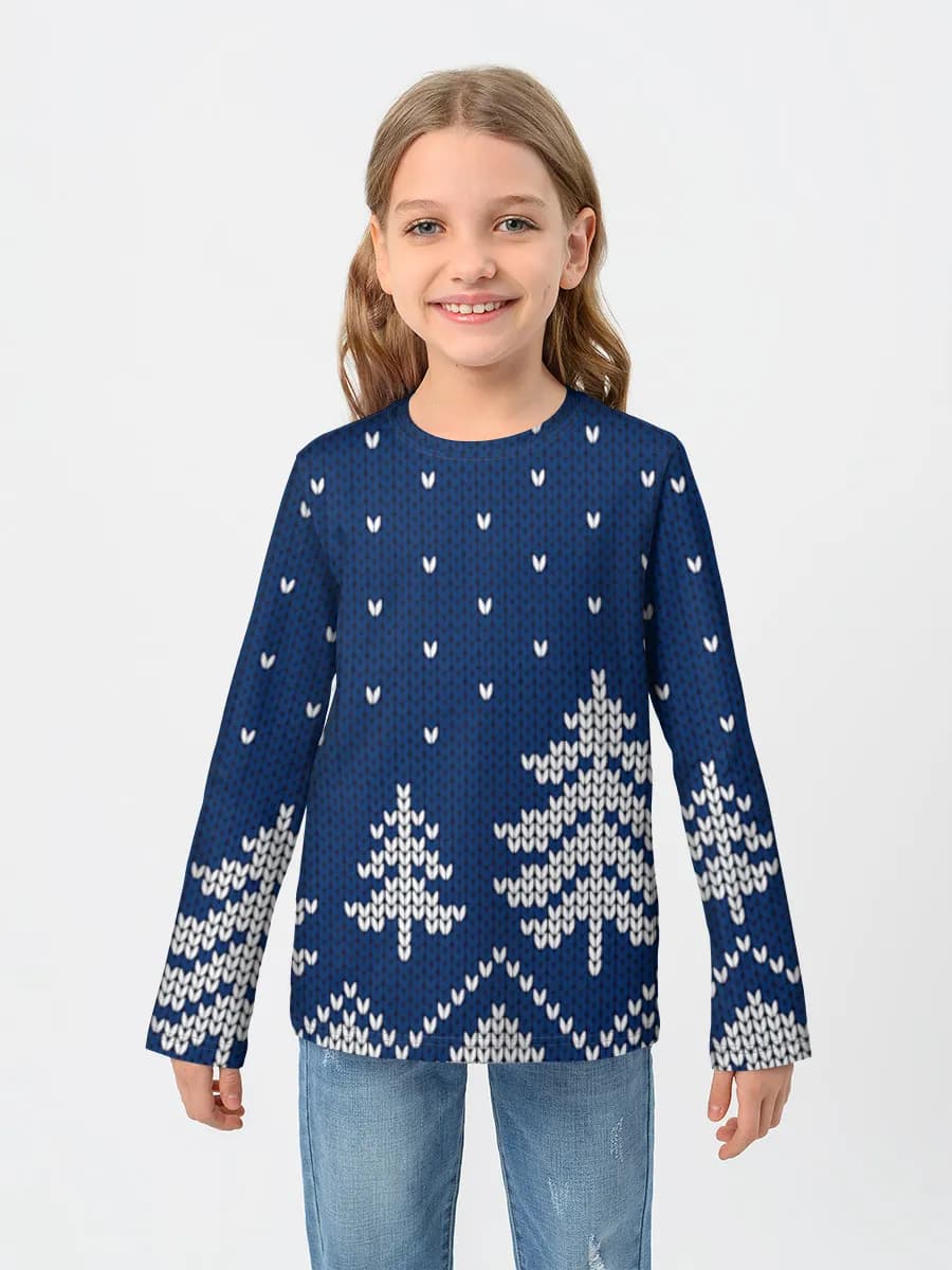 Girls' cotton long sleeve shirt