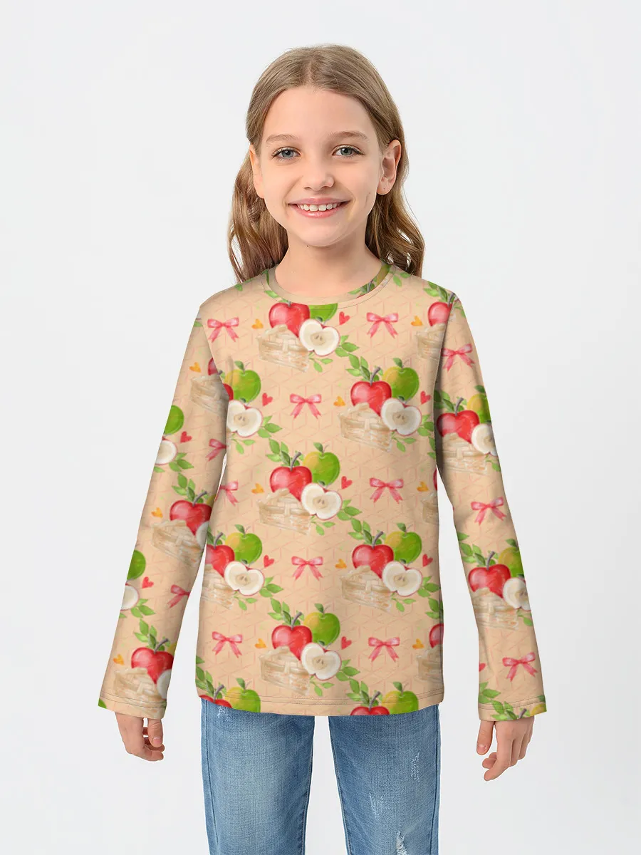 Girls' cotton long sleeve shirt