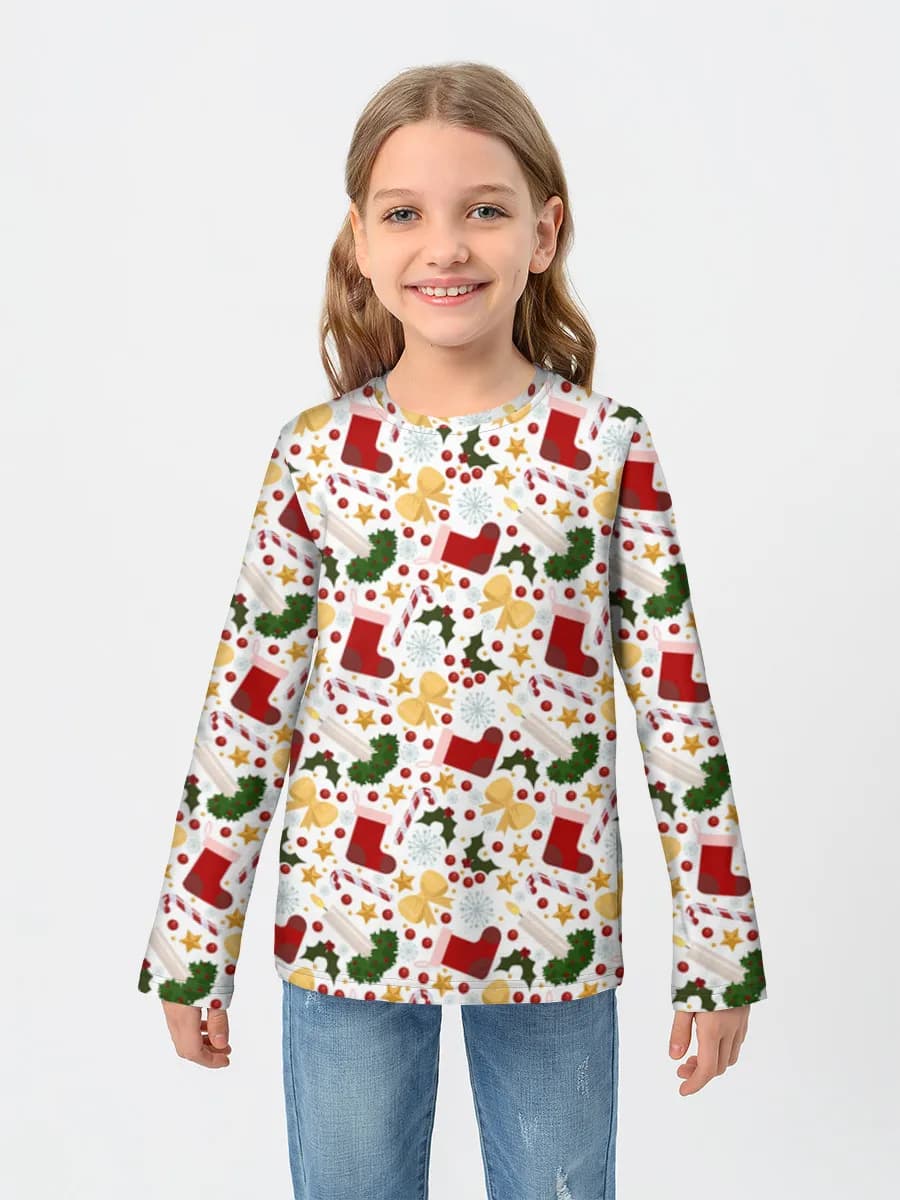 Girls' cotton long sleeve shirt