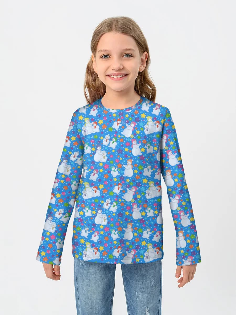 Girls' cotton long sleeve shirt