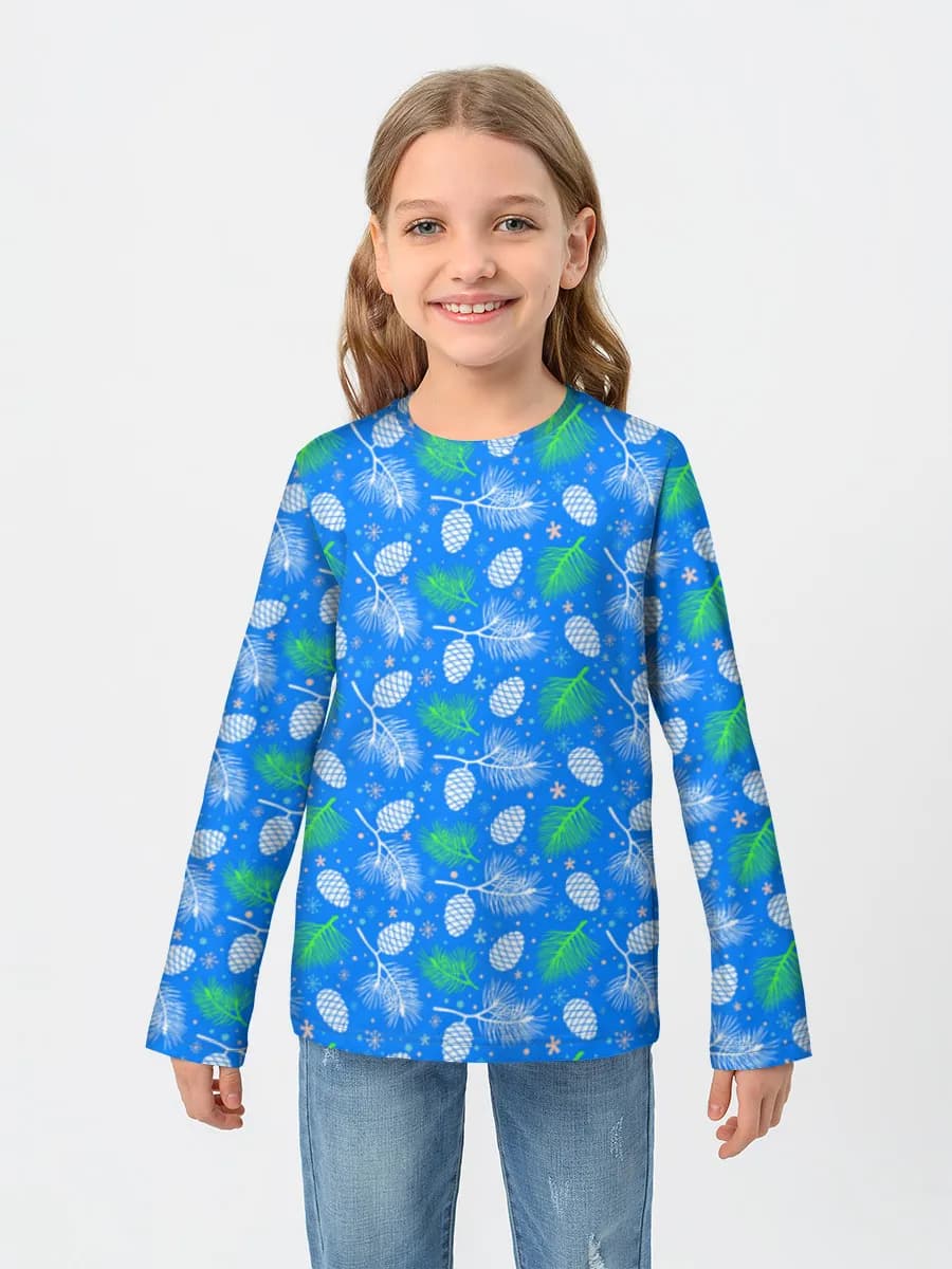 Girls' cotton long sleeve shirt