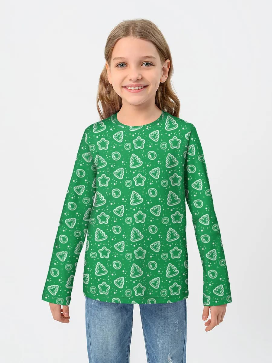 Girls' cotton long sleeve shirt