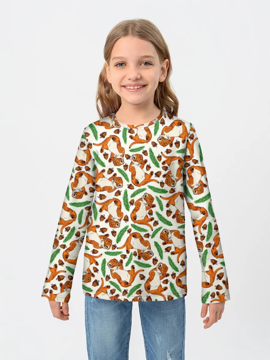 Girls' cotton long sleeve shirt