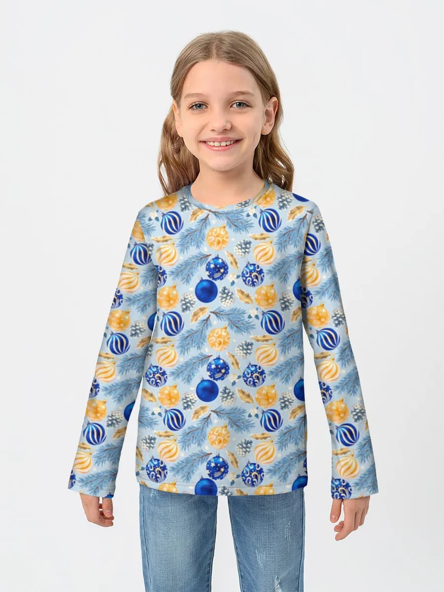 Girls' cotton long sleeve shirt