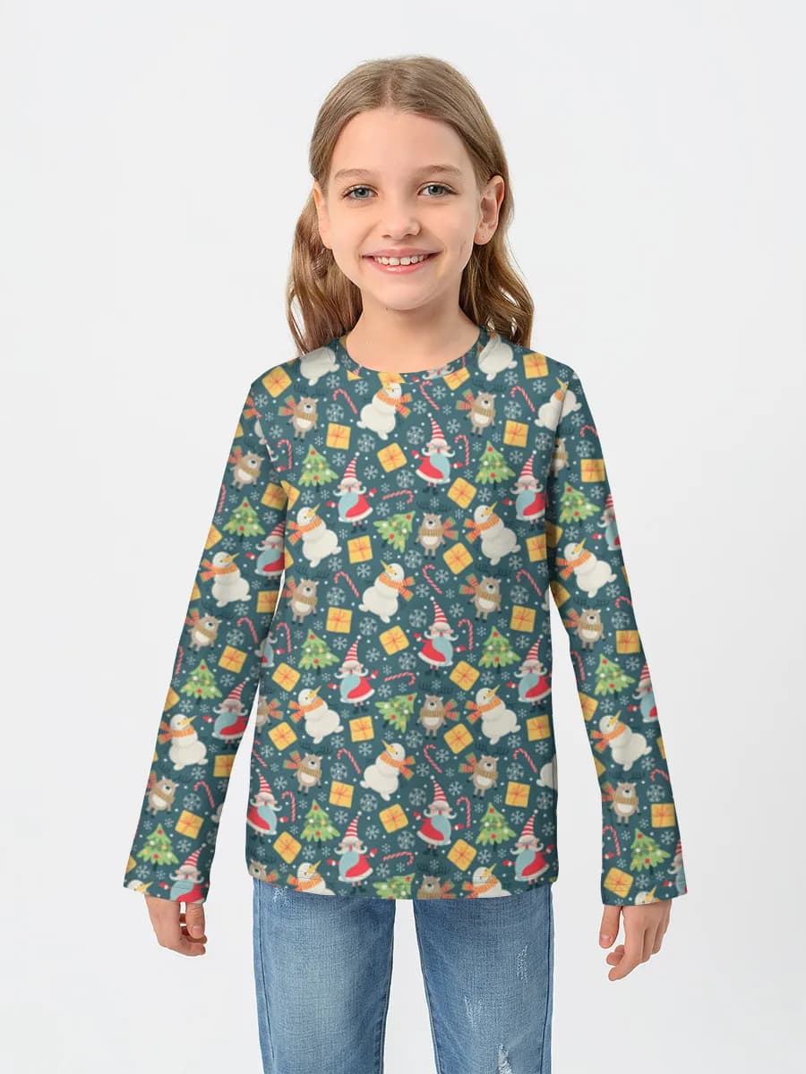 Baumwoll-Langarmshirt Mädchen