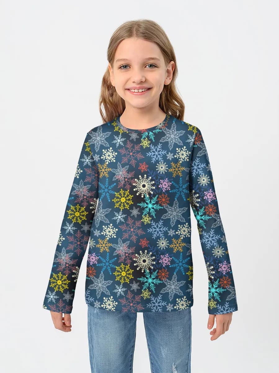 Girls' cotton long sleeve shirt