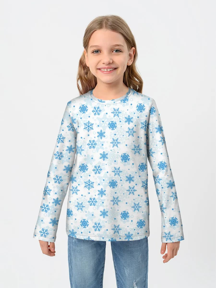 Girls' cotton long sleeve shirt