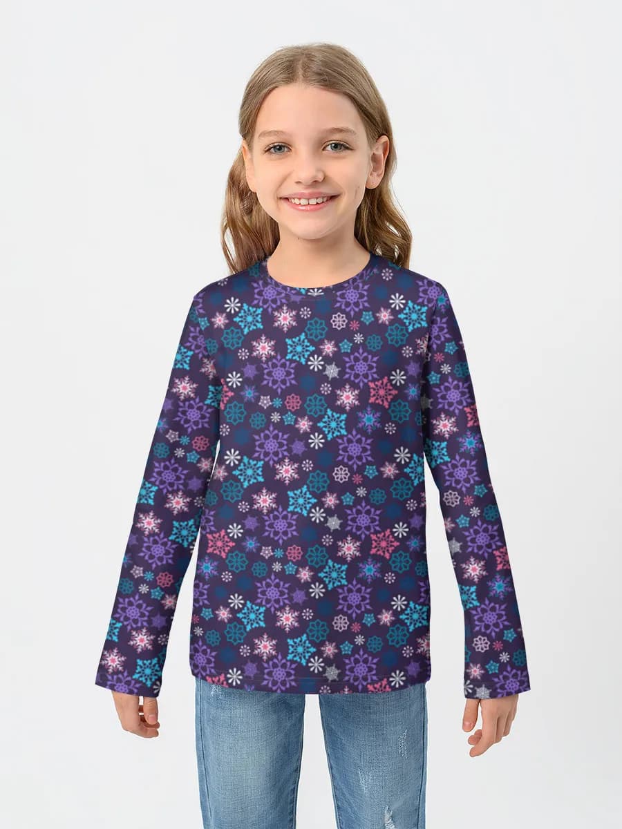 Girls' cotton long sleeve shirt
