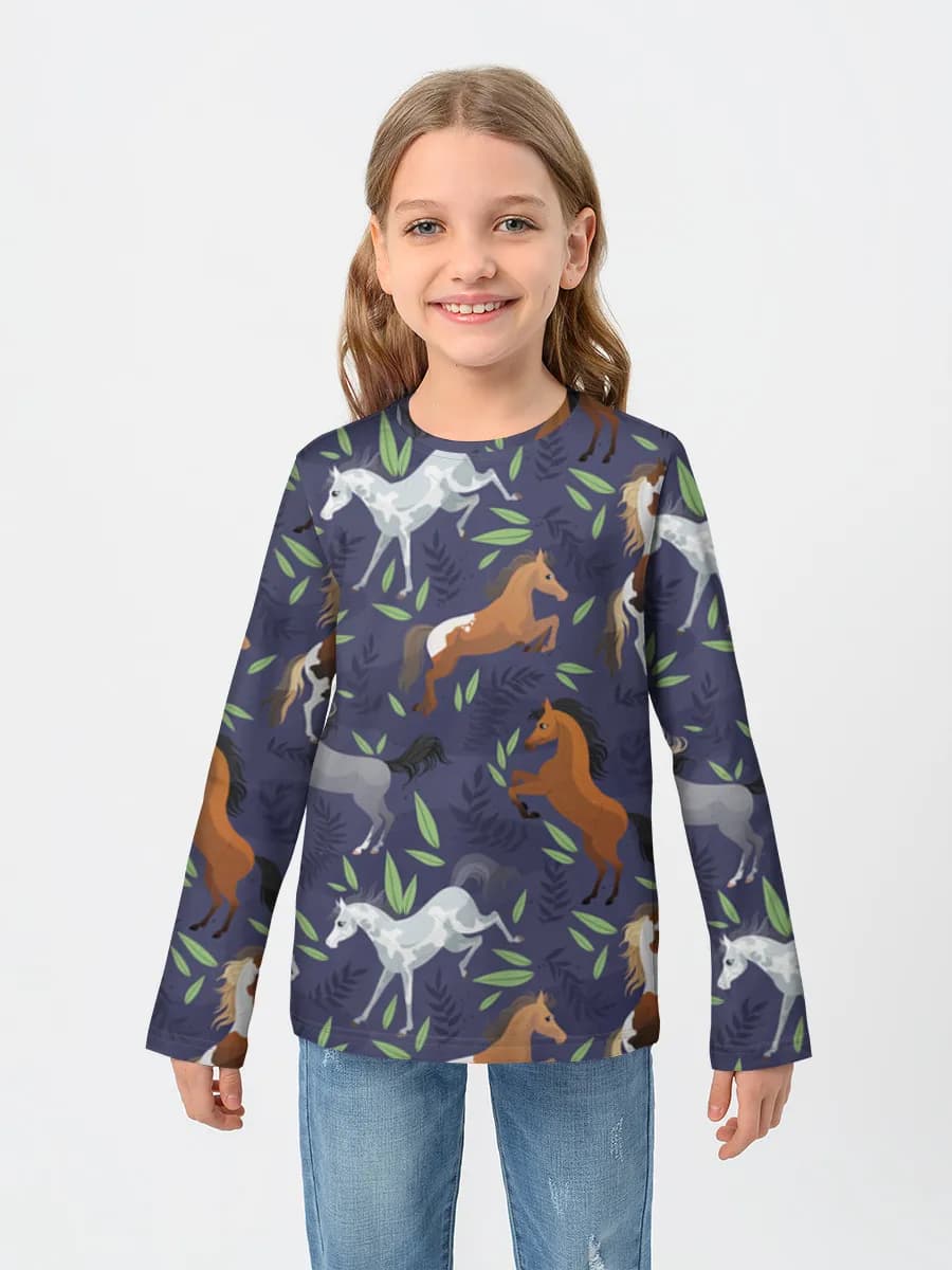 Camiseta Manga Larga de Algodón Niña