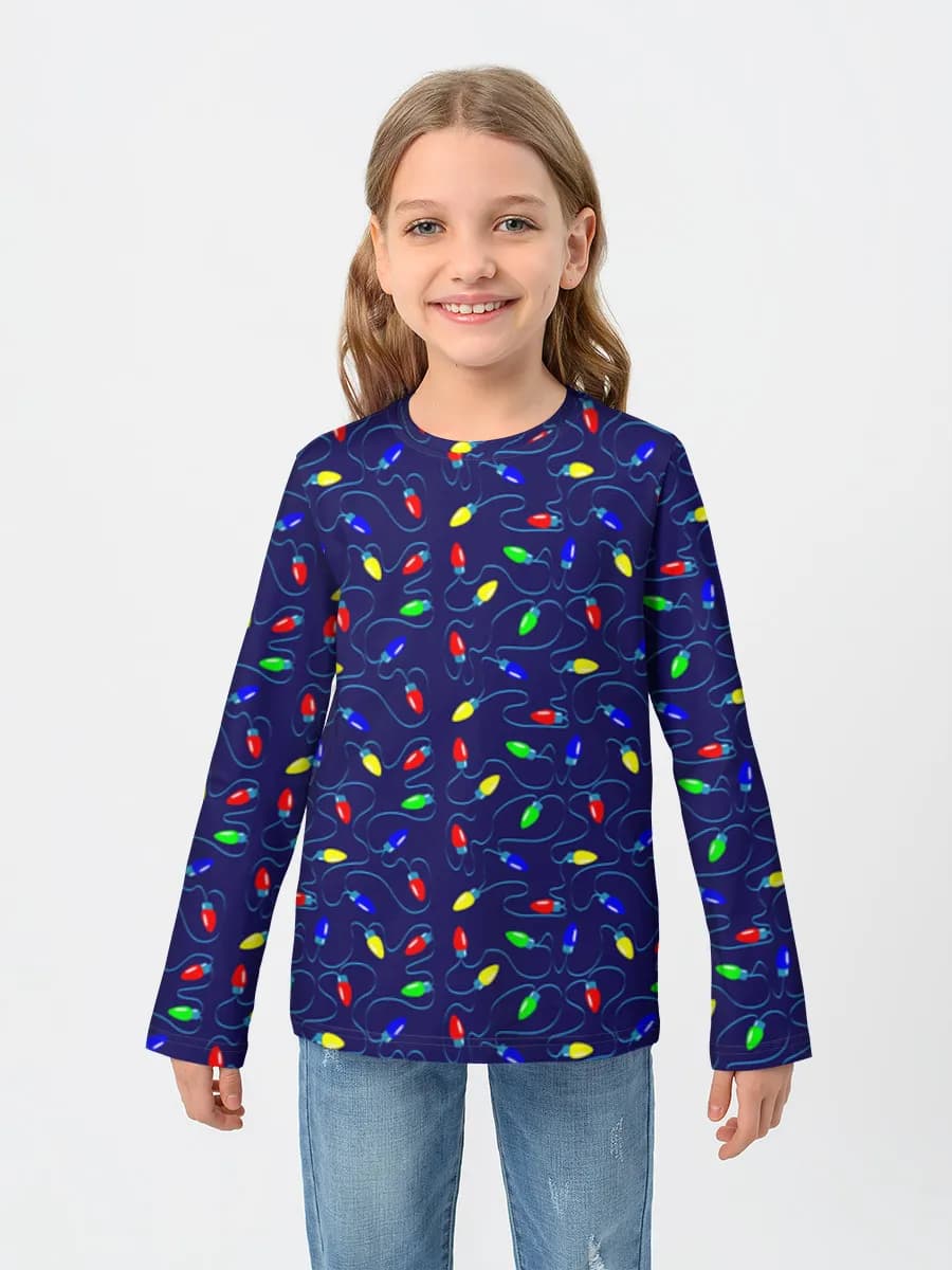 Girls' cotton long sleeve shirt