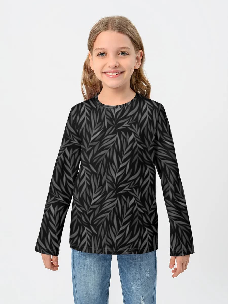 Girls' cotton long sleeve shirt