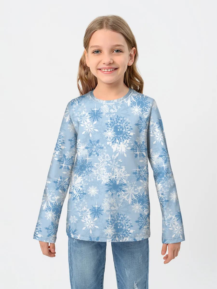 Girls' cotton long sleeve shirt