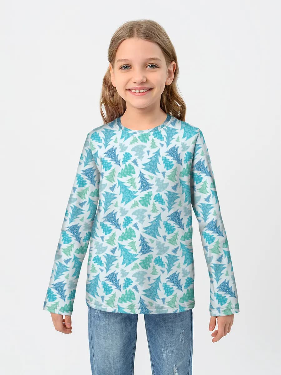 Girls' cotton long sleeve shirt