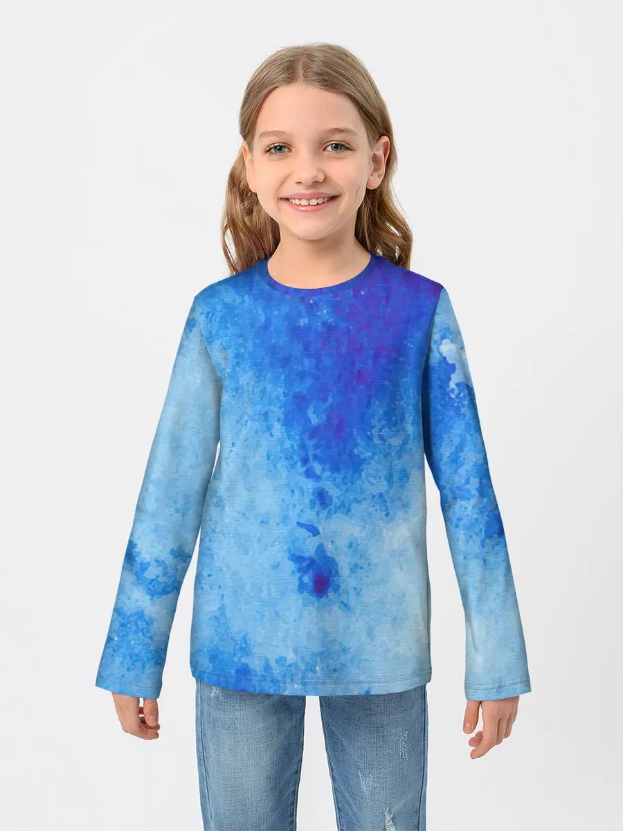Girls' cotton long sleeve shirt