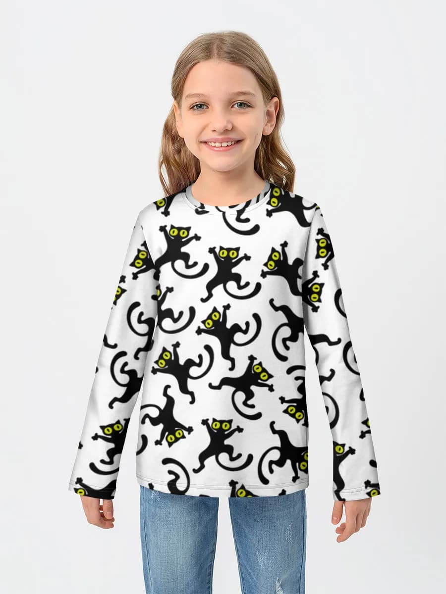T-shirt manches longues coton fille
