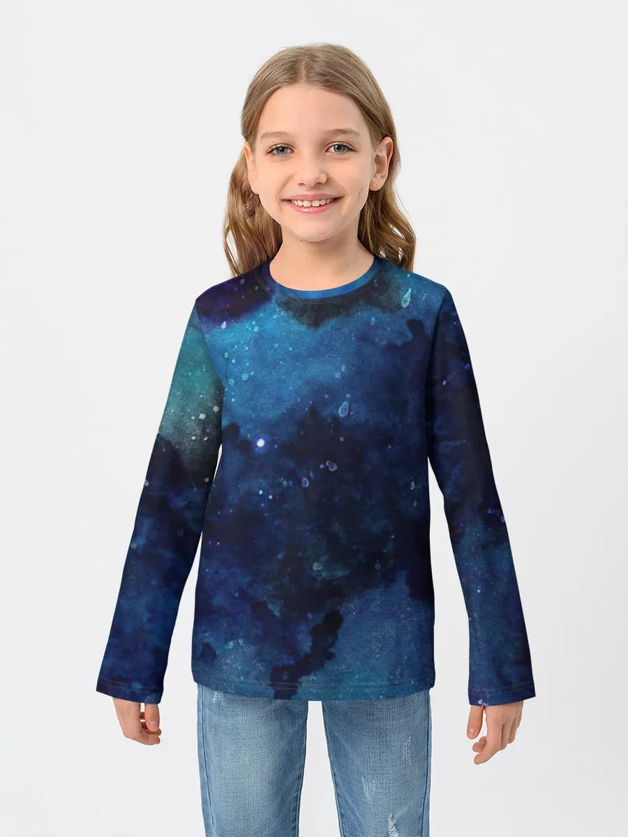 Girls' cotton long sleeve shirt