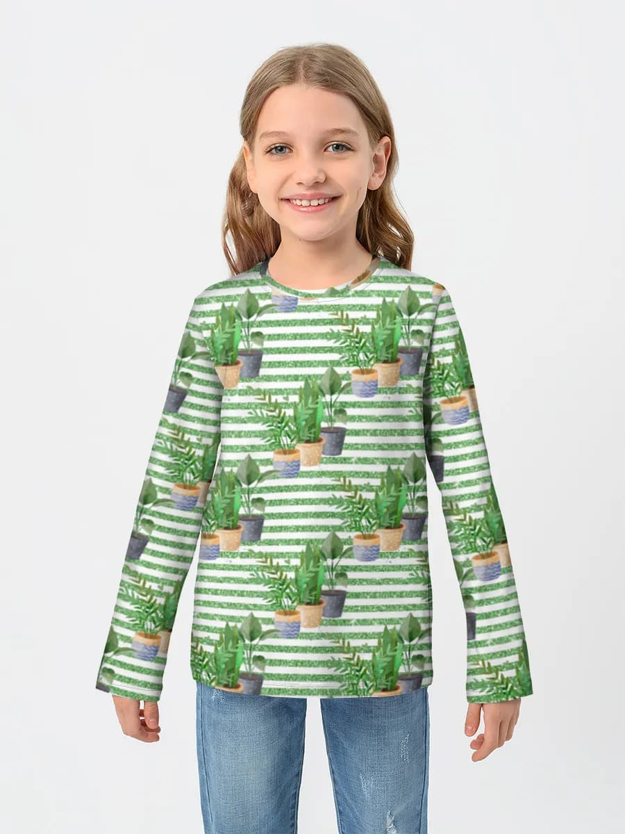 Camiseta Manga Larga de Algodón Niña