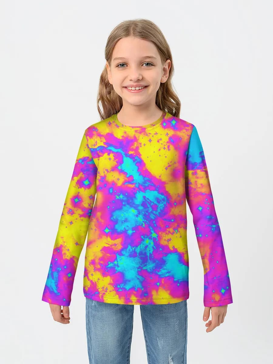 Girls' cotton long sleeve shirt