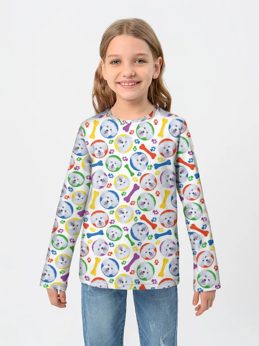 Baumwoll-Langarmshirt Mädchen