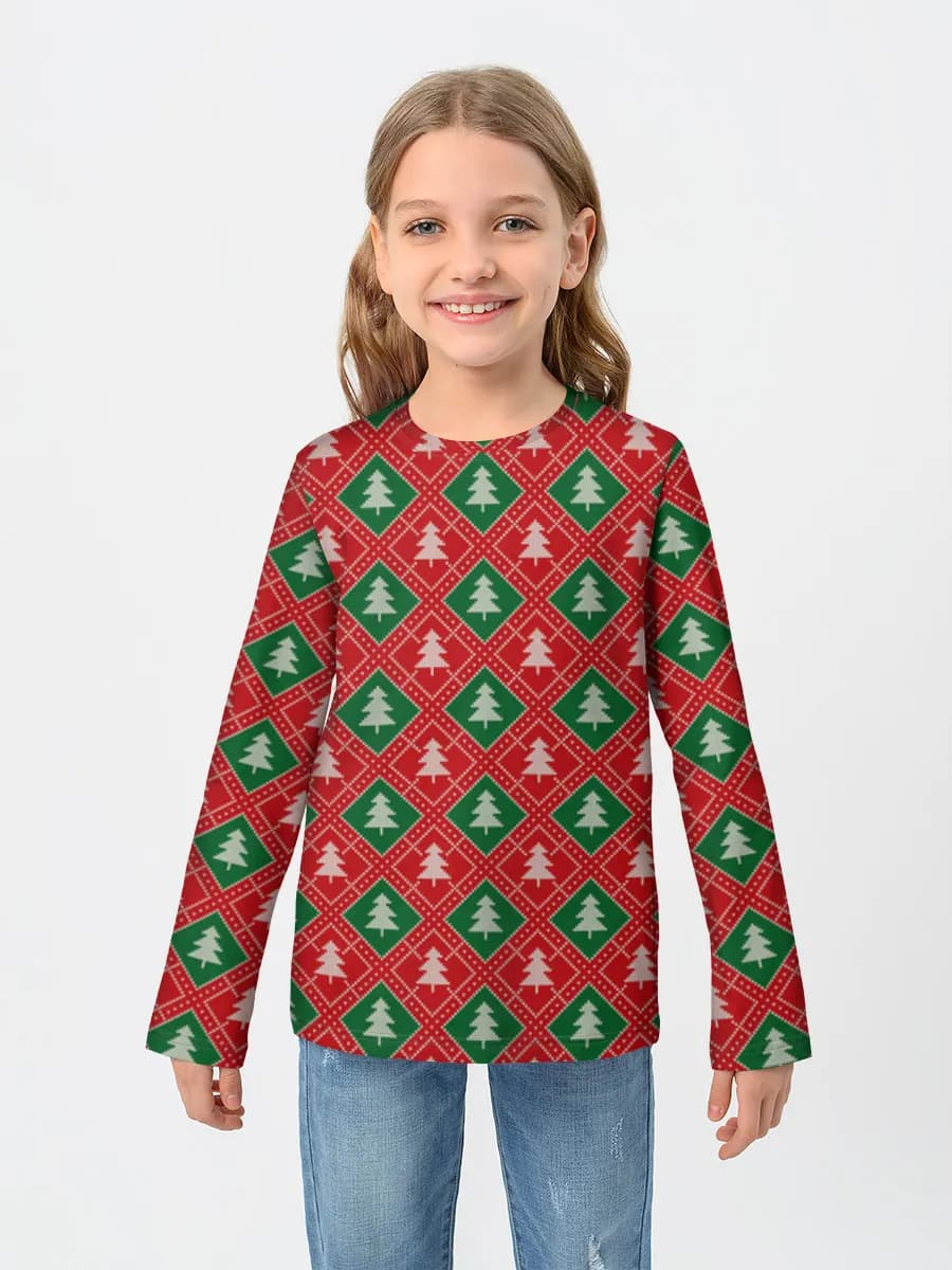 Girls' cotton long sleeve shirt