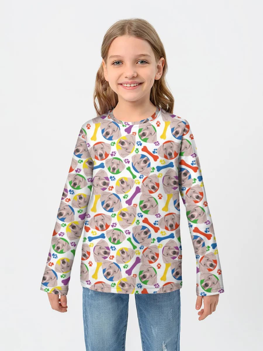Baumwoll-Langarmshirt Mädchen