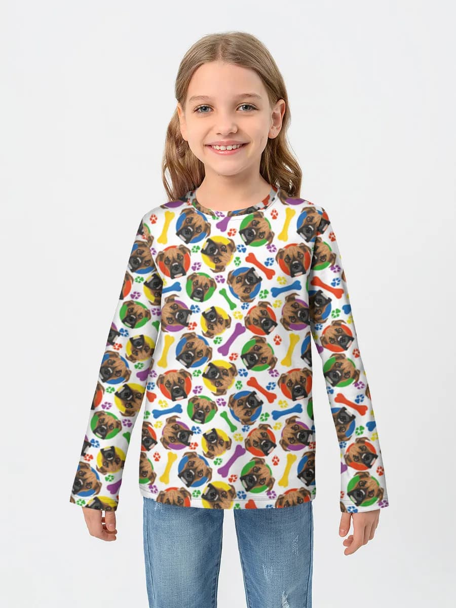 Baumwoll-Langarmshirt Mädchen