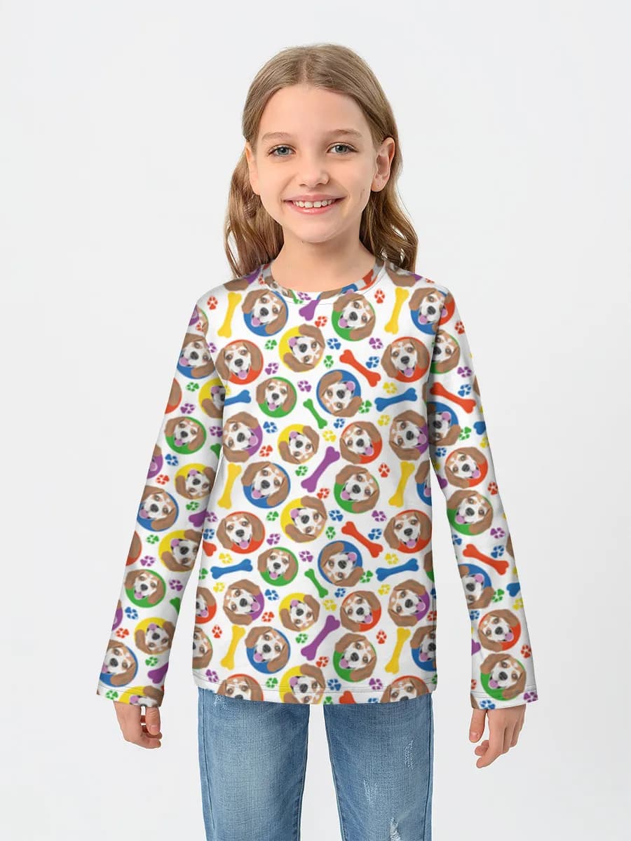 Camiseta Manga Larga de Algodón Niña