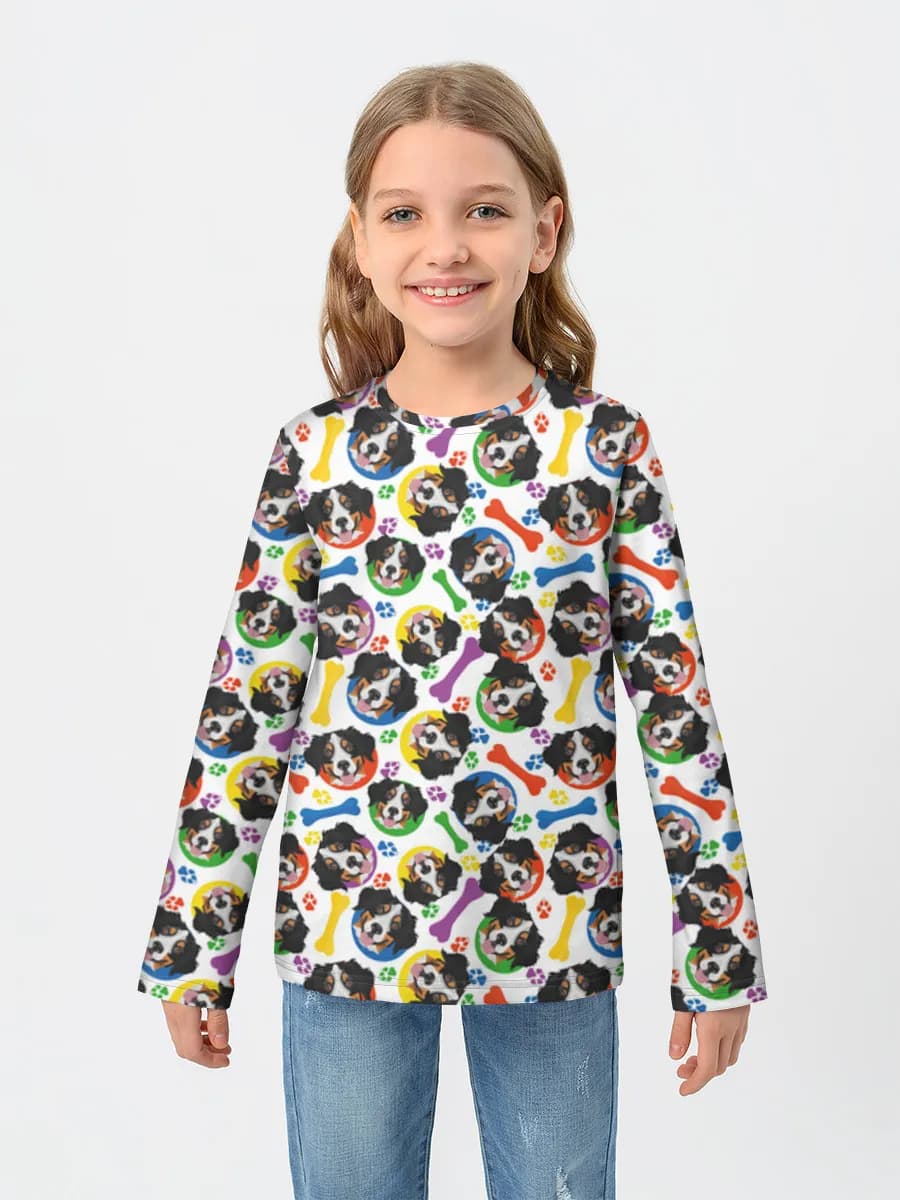 T-shirt manches longues coton fille