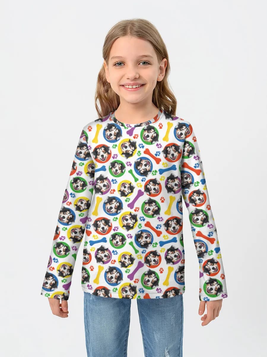 Baumwoll-Langarmshirt Mädchen