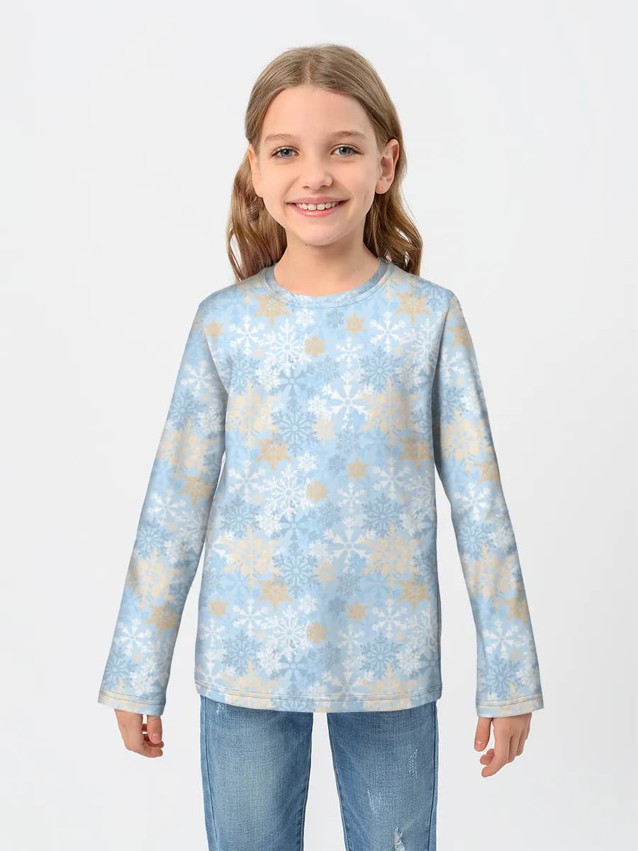 Girls' cotton long sleeve shirt