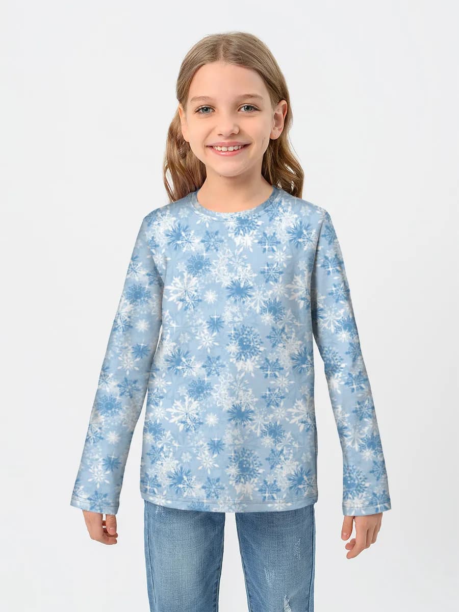 Girls' cotton long sleeve shirt