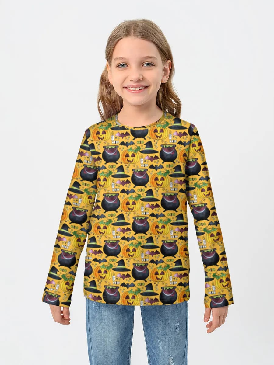 Baumwoll-Langarmshirt Mädchen