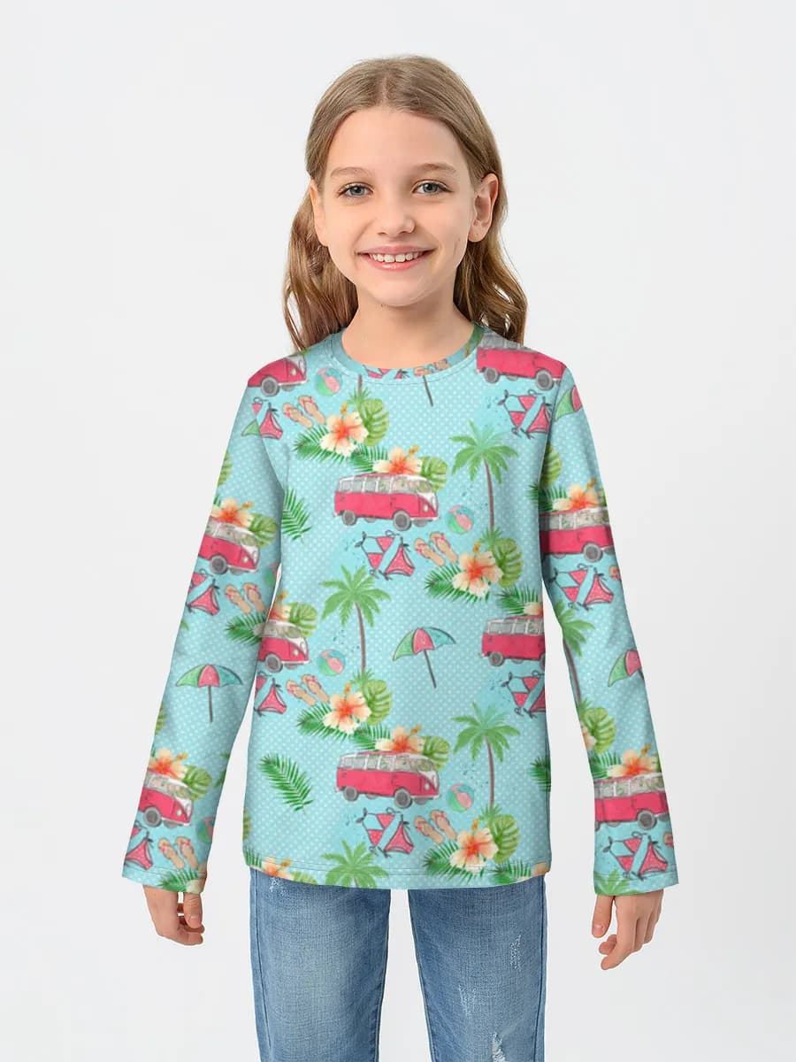 Camiseta Manga Larga de Algodón Niña