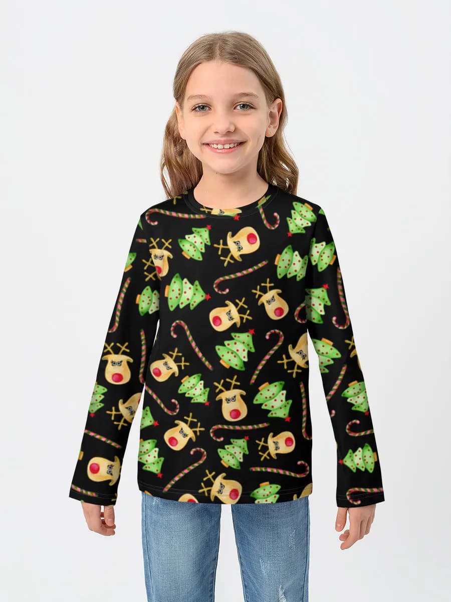 T-shirt manches longues coton fille