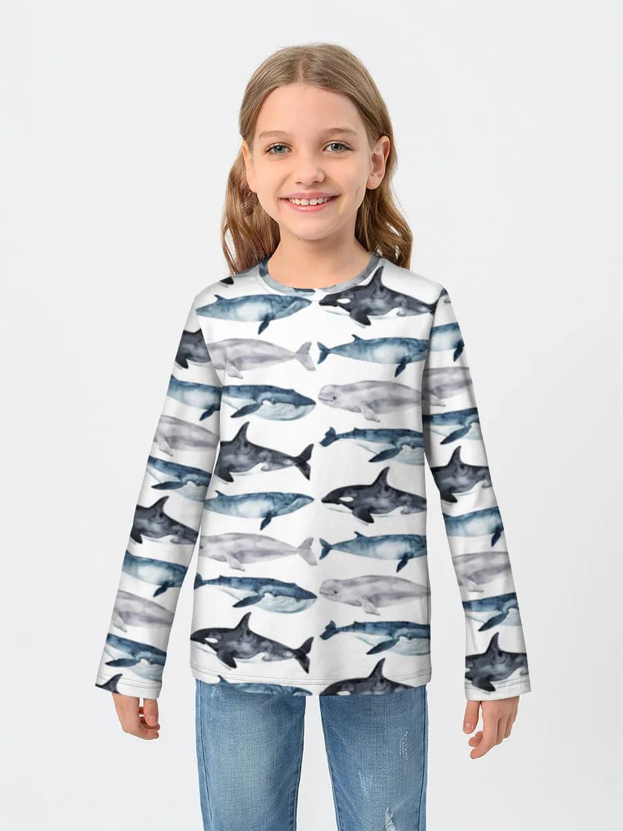T-shirt manches longues coton fille