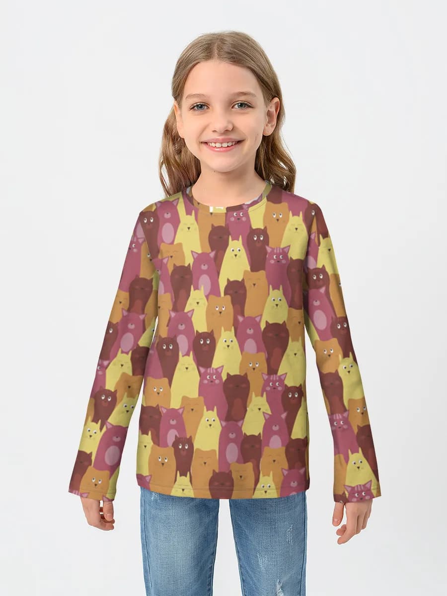 T-shirt manches longues coton fille
