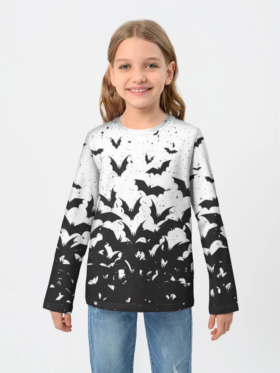 Baumwoll-Langarmshirt Mädchen