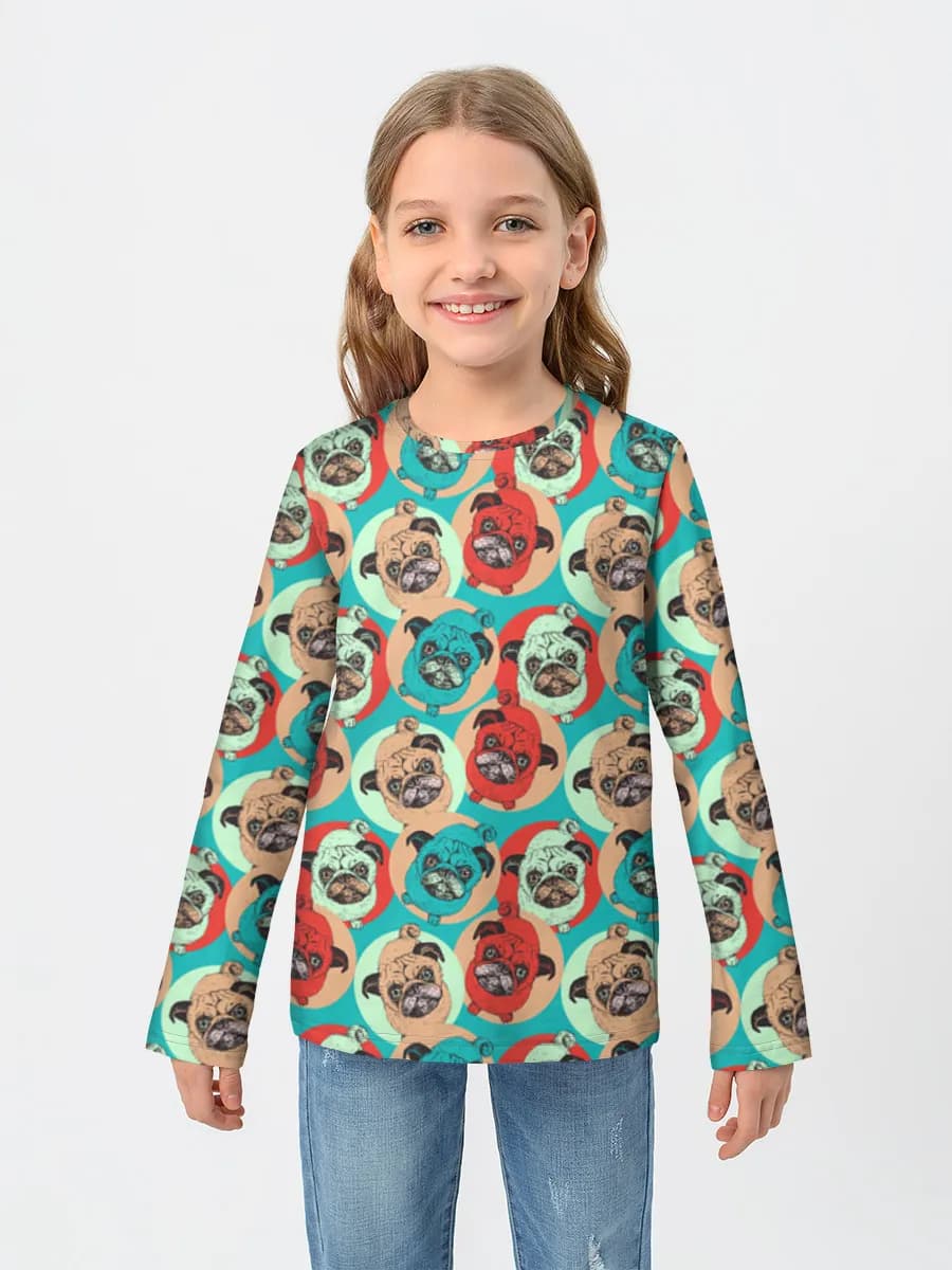 Baumwoll-Langarmshirt Mädchen
