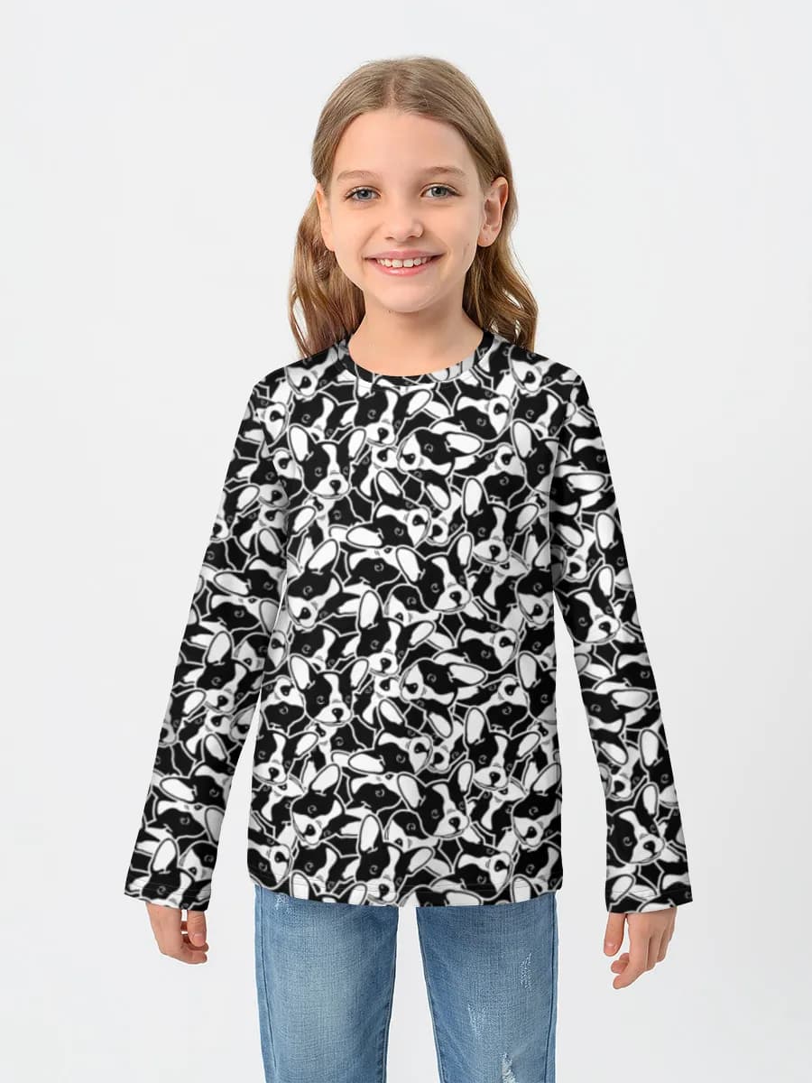 Baumwoll-Langarmshirt Mädchen