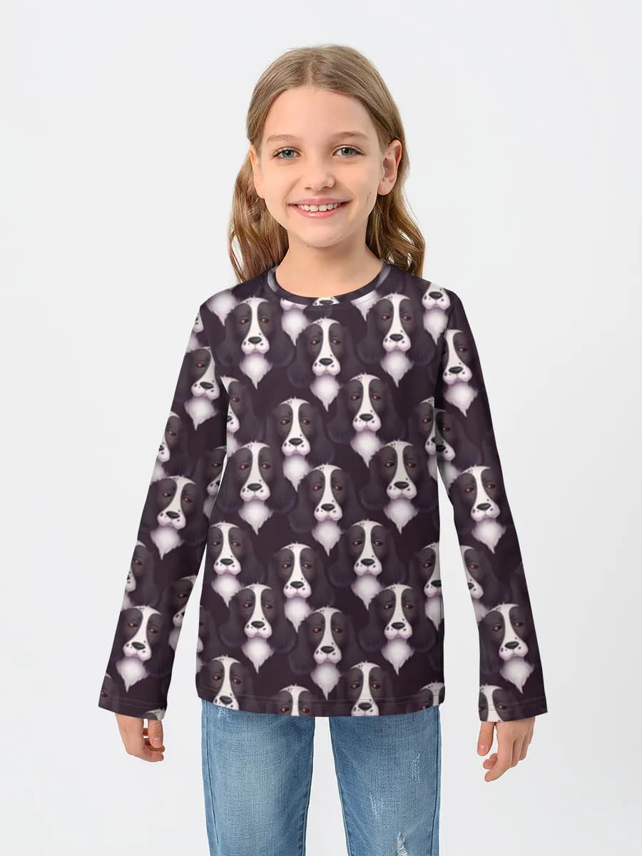 Baumwoll-Langarmshirt Mädchen