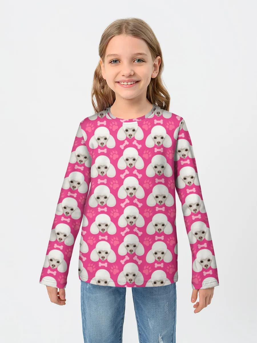 Baumwoll-Langarmshirt Mädchen