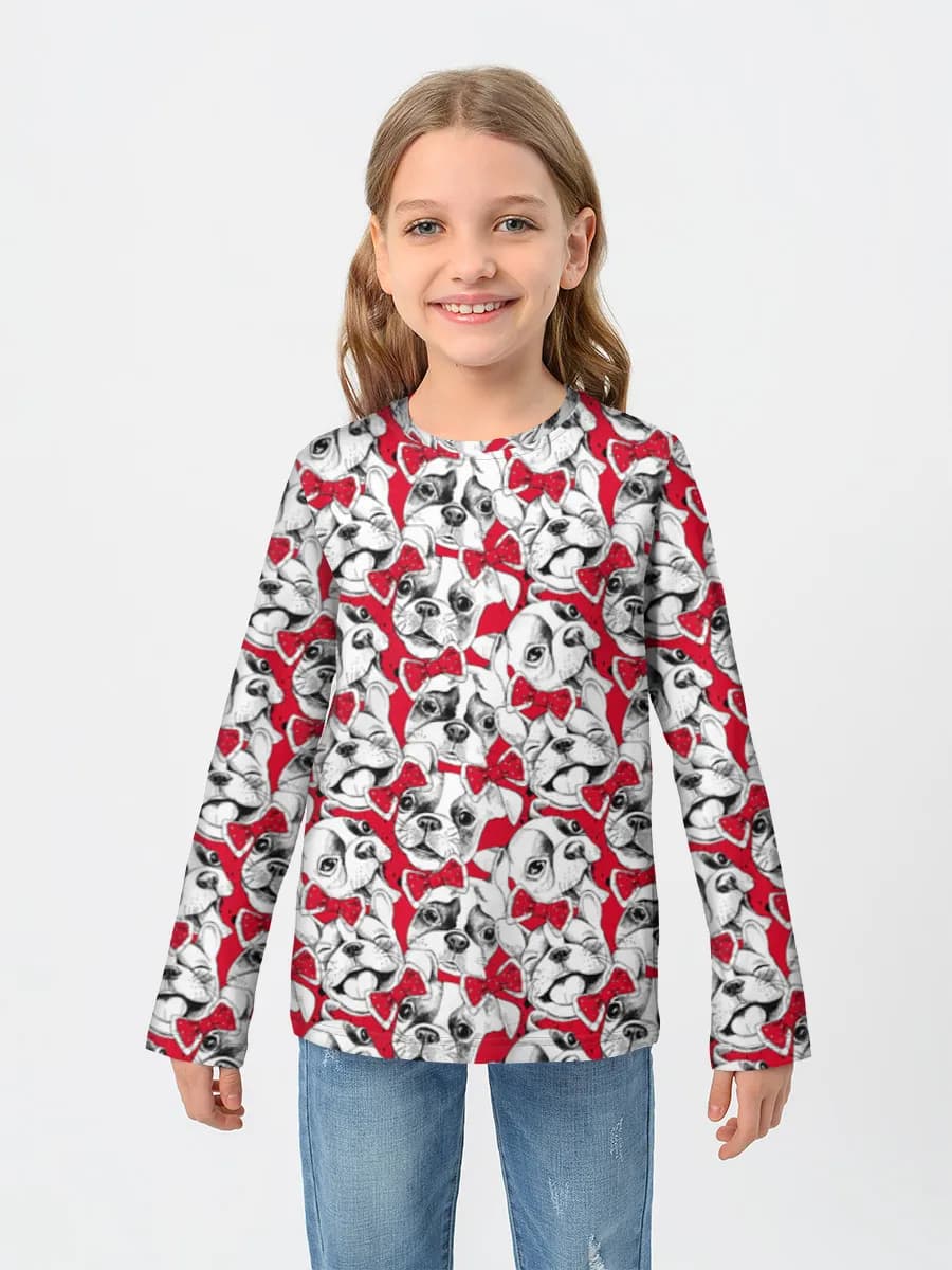 Baumwoll-Langarmshirt Mädchen