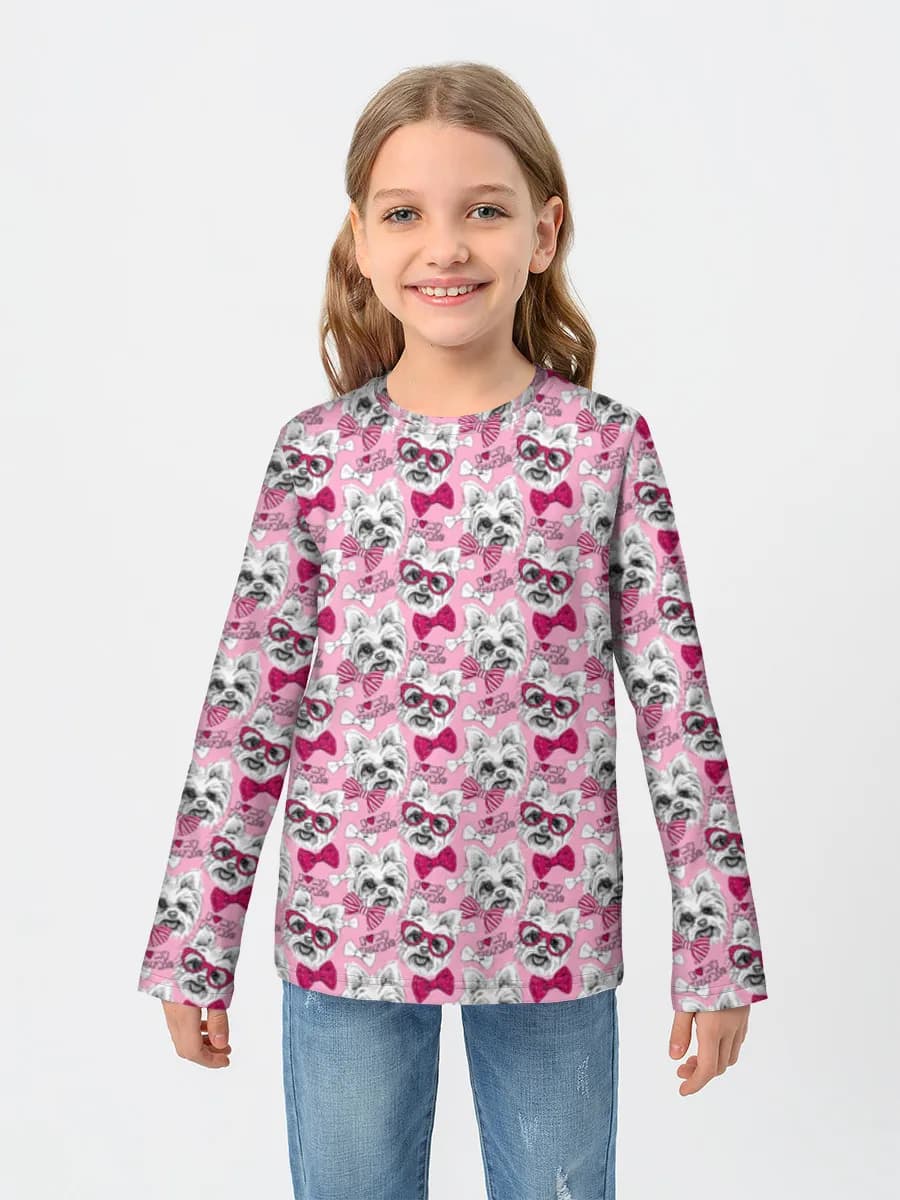 Camiseta Manga Larga de Algodón Niña